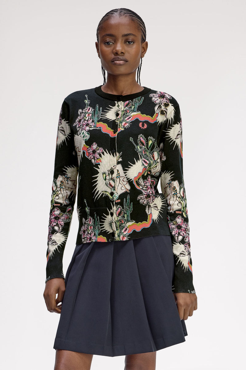 PRINTED CARDIGAN