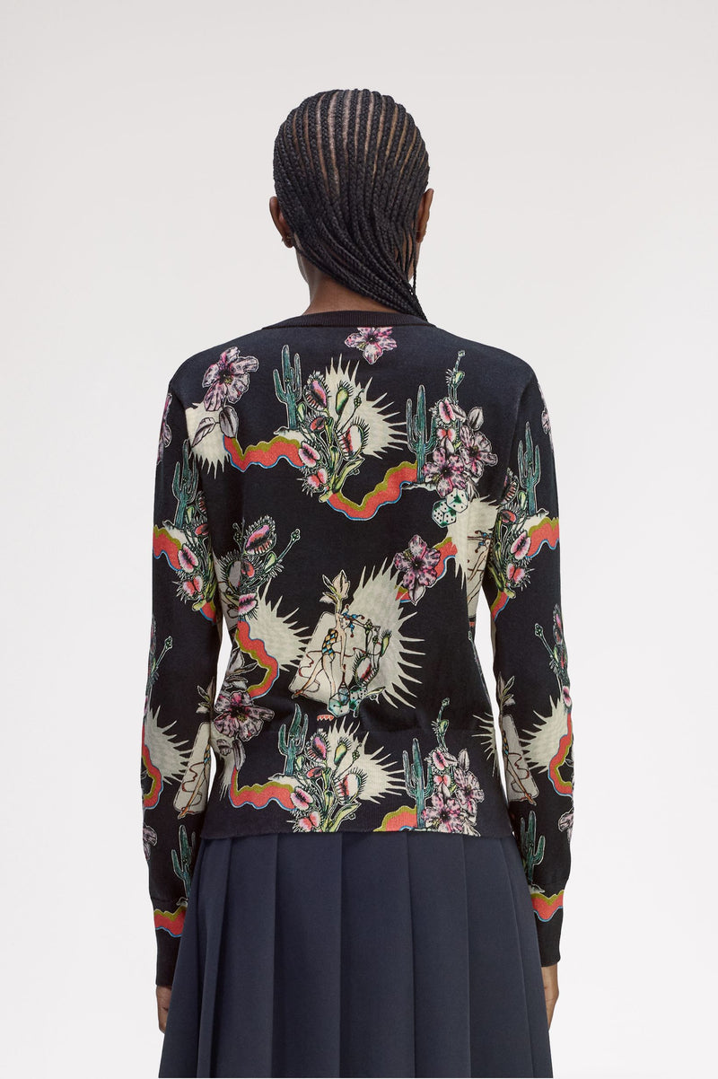 PRINTED CARDIGAN