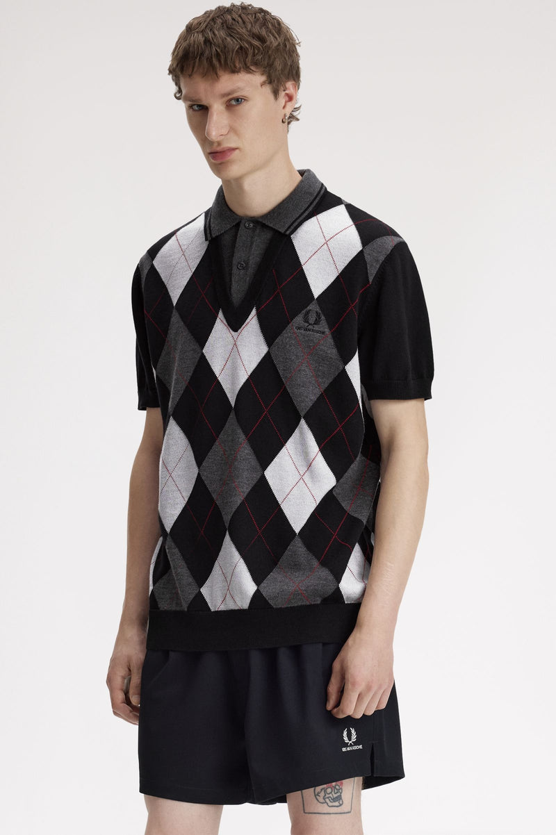 KVA ARGYLE KNITTED SHIRT