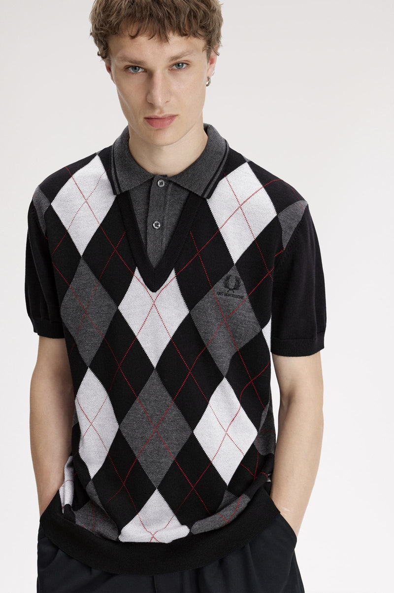 KVA ARGYLE KNITTED SHIRT