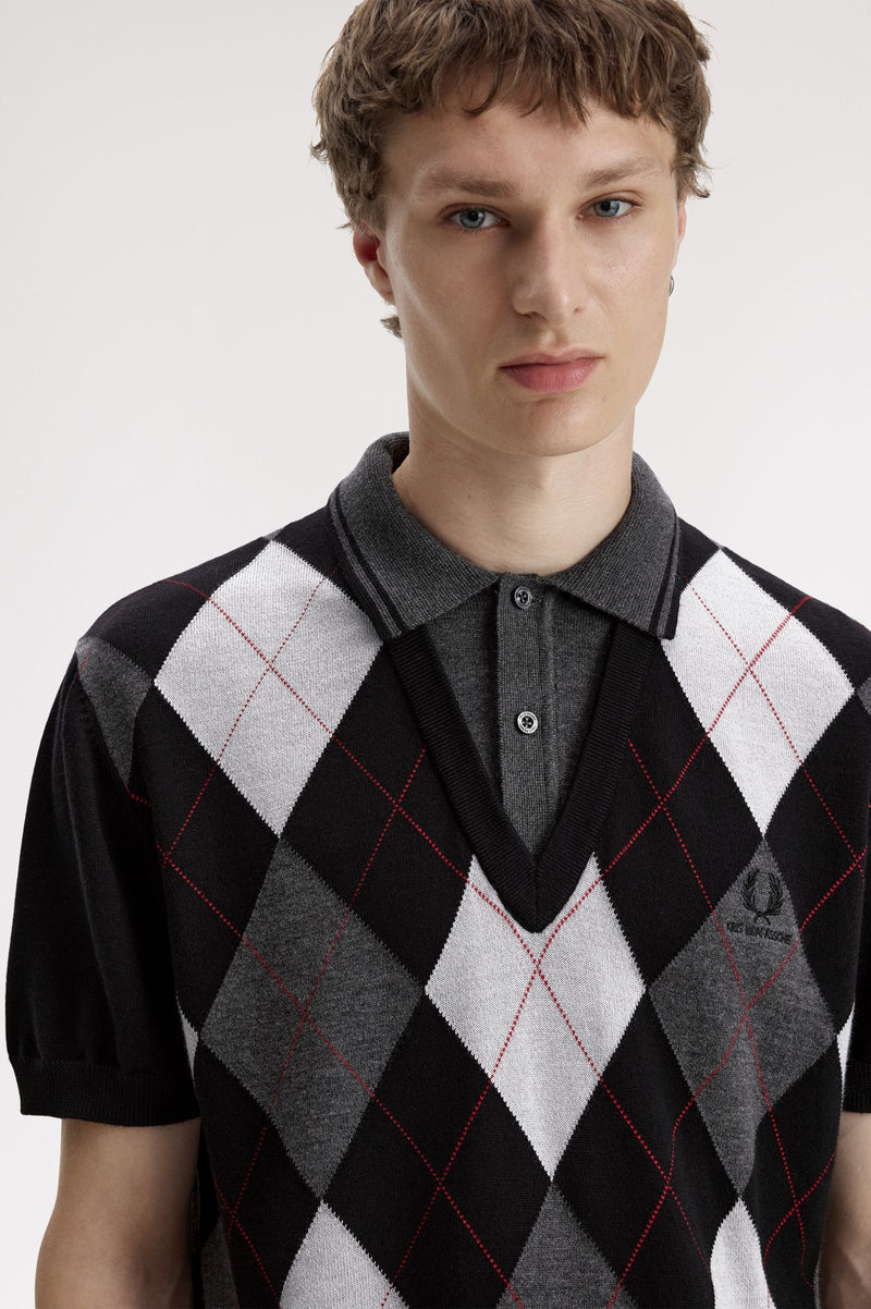 KVA ARGYLE KNITTED SHIRT