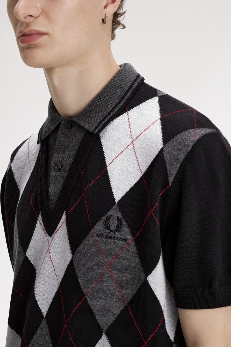 KVA ARGYLE KNITTED SHIRT