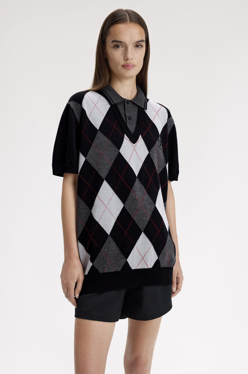 KVA ARGYLE KNITTED SHIRT