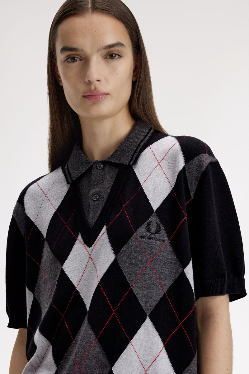 KVA ARGYLE KNITTED SHIRT