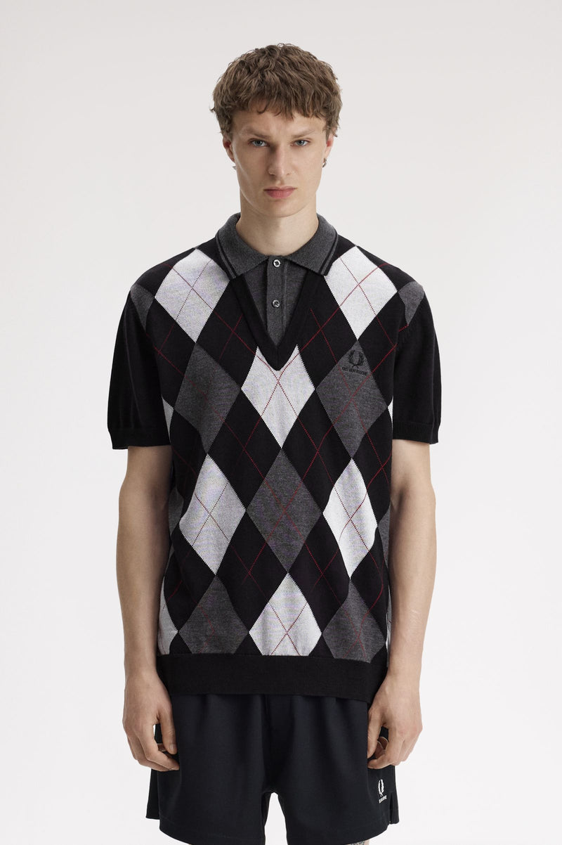 KVA ARGYLE KNITTED SHIRT