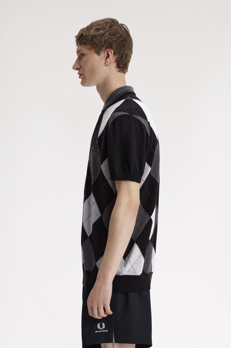 KVA ARGYLE KNITTED SHIRT