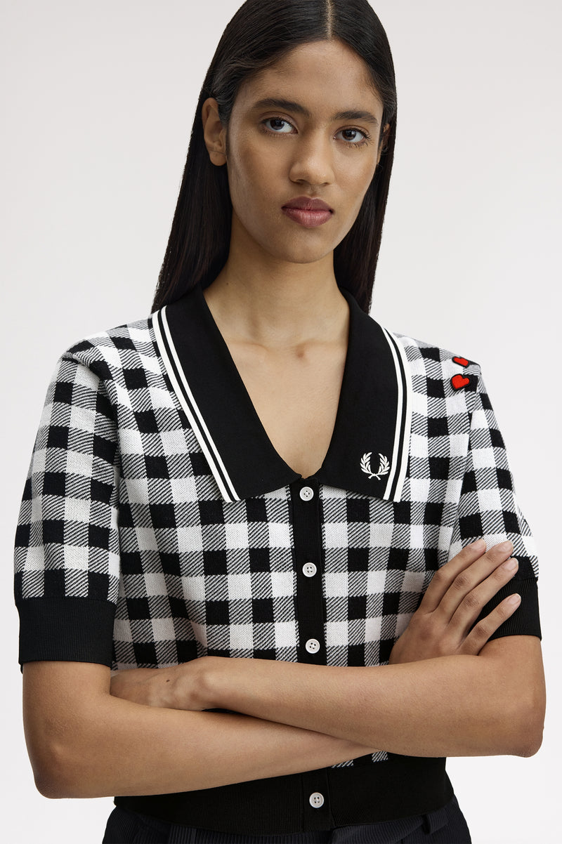 GINGHAM KNITTED SHIRT