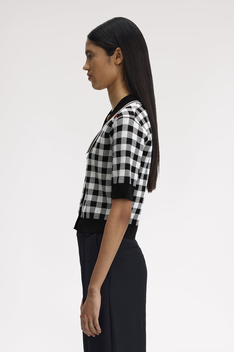 GINGHAM KNITTED SHIRT