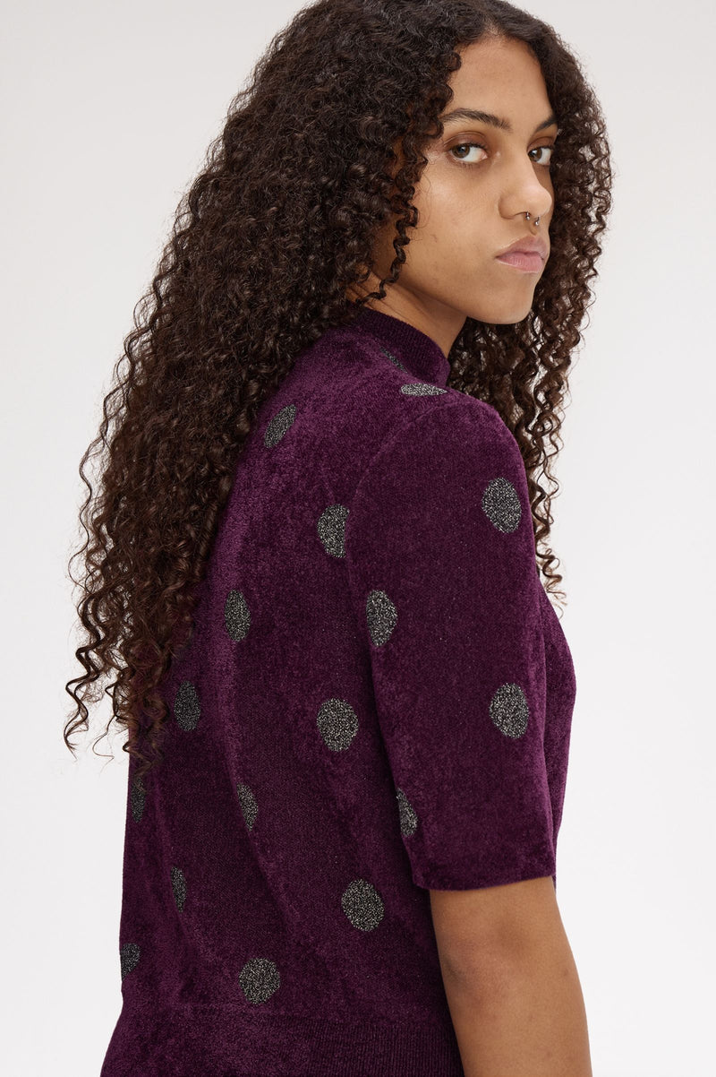 POLKA DOT KNITTED TOP