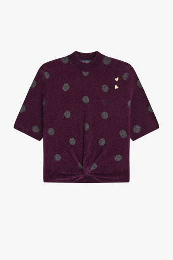POLKA DOT KNITTED TOP