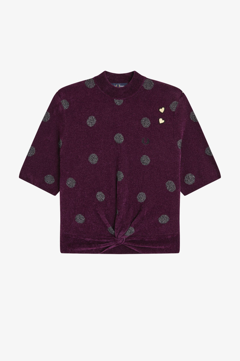 POLKA DOT KNITTED TOP