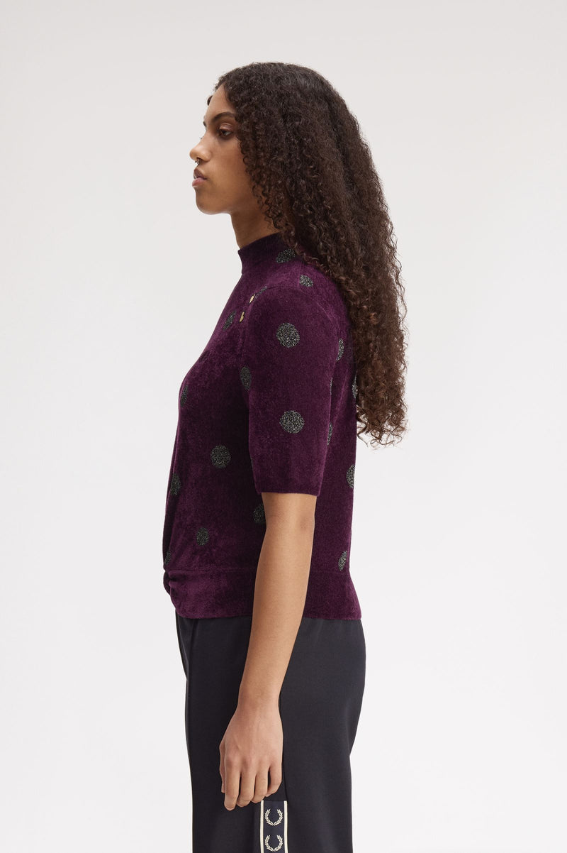 POLKA DOT KNITTED TOP