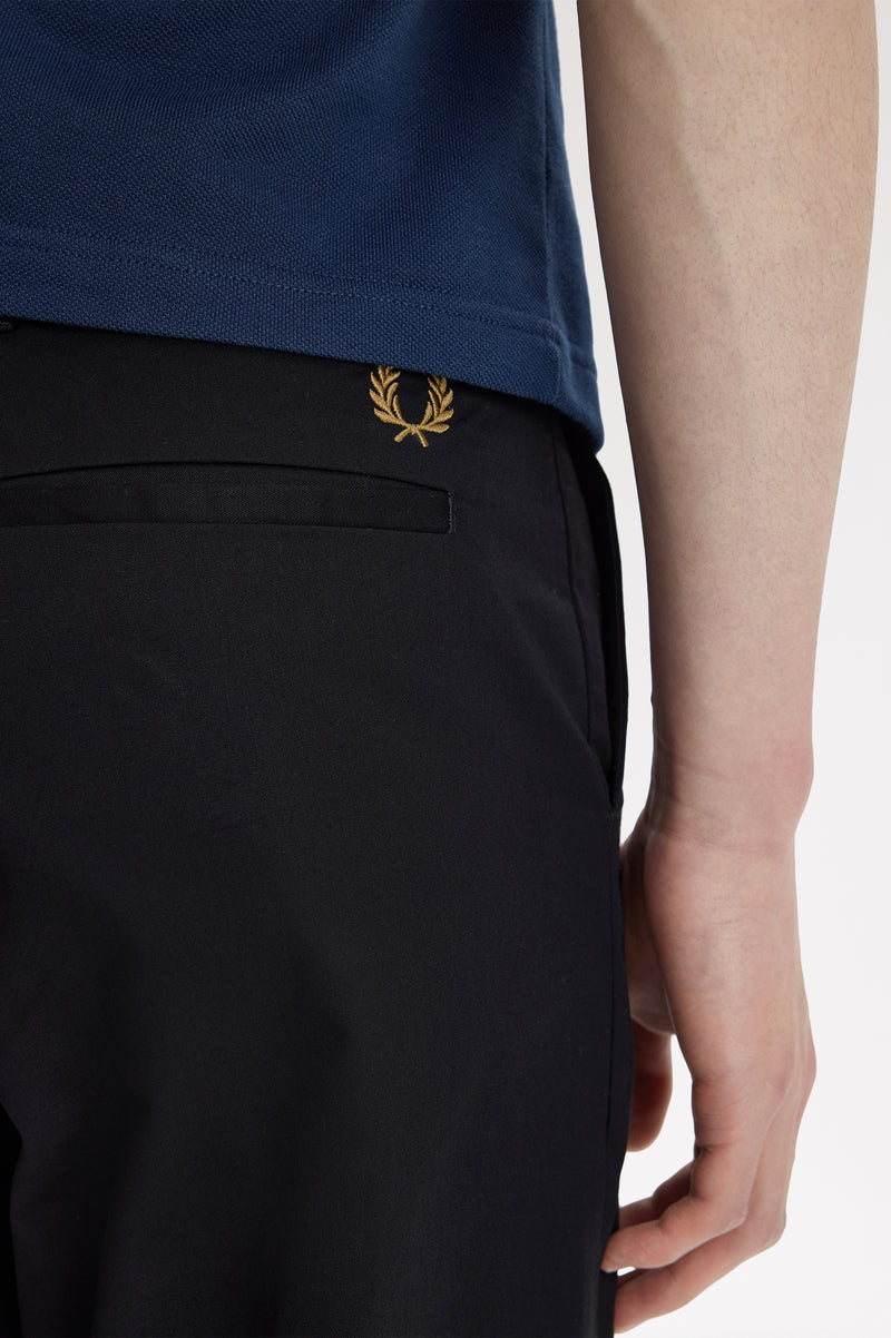 SLIM FIT TWILL TROUSERS