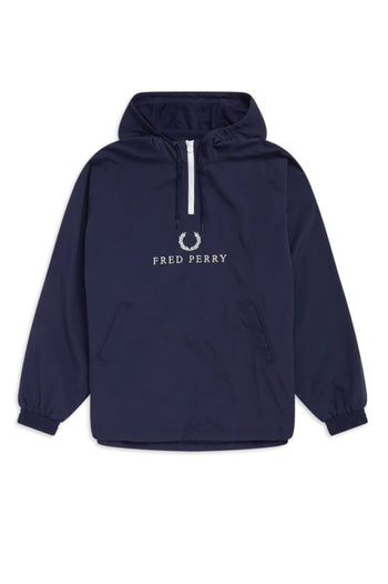 FRED PERRY EMBROIDERED HALF ZIP JACKET