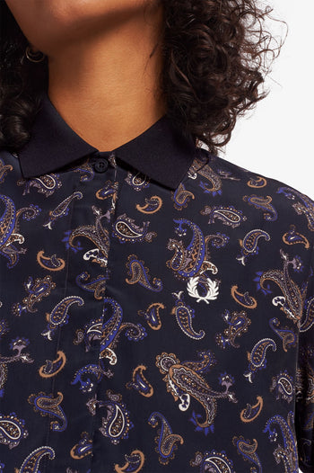 FRED PERRY PAISLEY PRINT SHIRT DRESS