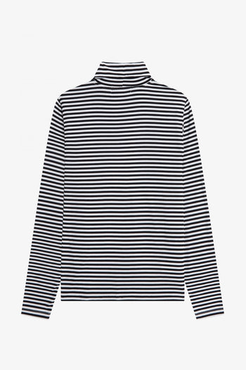 FRED PERRY STRIPED ROLL NECK TOP