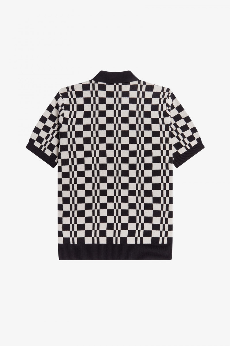 FRED PERRY CHEQUERBOARD KNITTED SHIRT