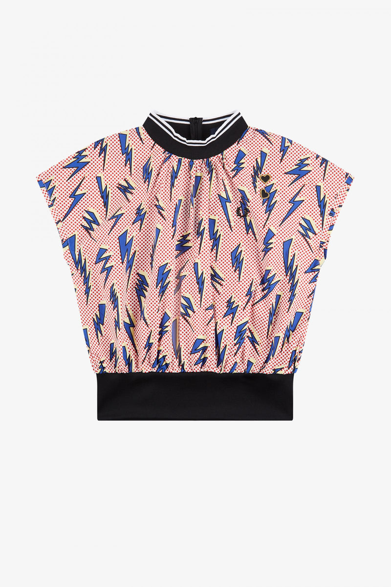 FRED PERRY LIGHTNING PRINT TOP