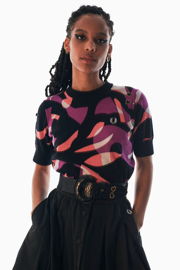 FRED PERRY ABSTRACT SHORT SLEEVE JUMPER